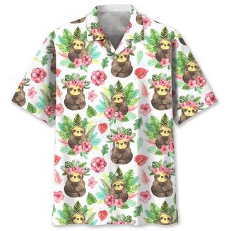 Sloth Cute Tropical Hawaiian Shirt Summer Gifts | Newhawaiianshirts DE