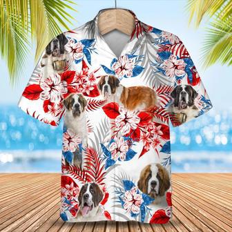 St Bernard Hawaiian Shirt - Gift For Summer, Summer Aloha Shirt, Hawaiian Shirt For Men And Women Summer Gifts | Newhawaiianshirts UK