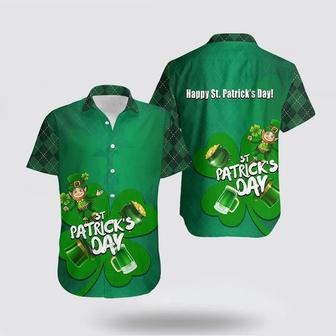 St Patrick�S Day Hawaiian Shirt, St Patrick�S Day Shamrock Lucky Hawaiian Shirt Summer Gifts | Newhawaiianshirts UK