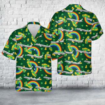 St. Patrick's Day, Aer Lingus Retrojet St Colman Airbus Ei-Dvm Hawaiian Shirt Summer Gifts | Newhawaiianshirts UK