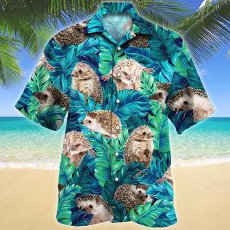 Stunning Tropical Jungle Hedgehog Lovers Hawaiian Shirt Summer Gifts | Newhawaiianshirts