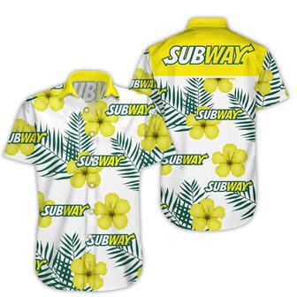 Subway Tropical Flower Aloha Hawaiian Shirts Summer Gifts | Newhawaiianshirts CA