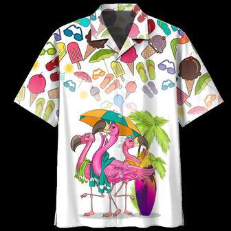 Summer Flammingo Beach Hippie Hawaiian Shirt Summer Gifts | Newhawaiianshirts UK