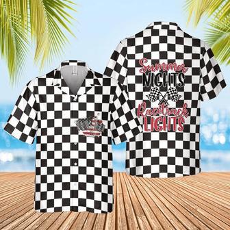 Summer Nights And Race Track Lights Hawaiian Shirt, Race Track Shirt Summer Gifts | Newhawaiianshirts CA