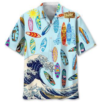 Surfing Blue Lovers Hawaiian Shirt Summer Gifts | Newhawaiianshirts CA