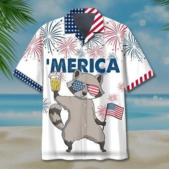 Swag Raccoon Watercolor Design Hawaiian Shirt Summer Gifts | Newhawaiianshirts UK