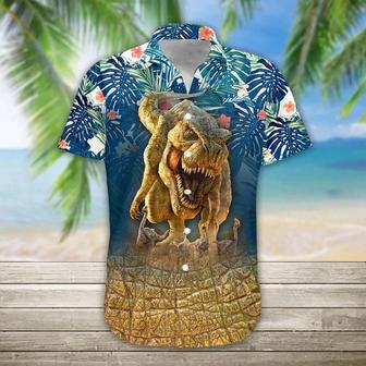 T-Rex Hawaii Shirt, Hawaiian Shirts For Men Print Button Down Shirt Summer Gifts | Newhawaiianshirts AU