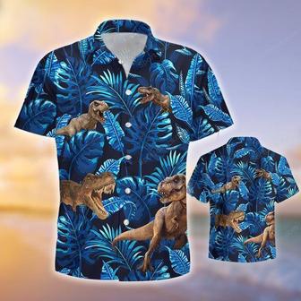 T Rex - T Rex Tropical Hawaiian Shirt, Summer Gift, Hawaiian Shirts For Men, Aloha Beach Shirt Summer Gifts | Newhawaiianshirts AU