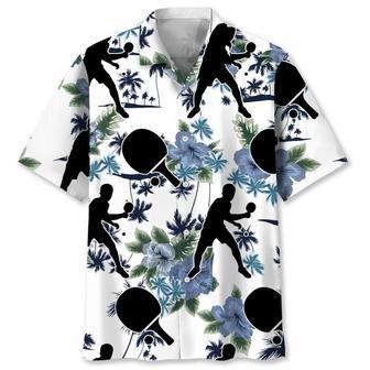 Table Tennis White Nature Hawaiian Shirt Summer Gifts | Newhawaiianshirts UK