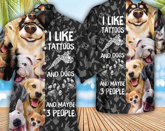 Tattoo I Like Tattoos And Dogs - Hawaiian Shirt, Beach Party Matching Shirt For Men/Women, Hawaiian Set Gift, Hawaii Shirt Party Summer. Summer Gifts | Newhawaiianshirts AU