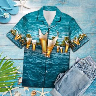 The Beauty Of Nature Beer Blue Ocean Pattern Hawaiian Shirt Summer Gifts | Newhawaiianshirts CA