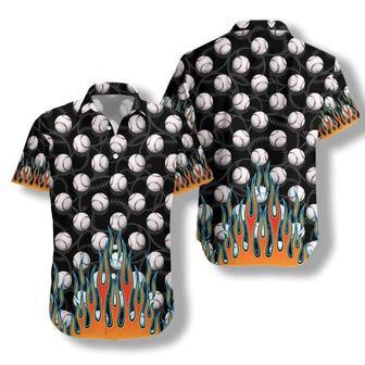 The Passion Of Sport Flame Baseballs Design Hawaiian Shirt Summer Gifts | Newhawaiianshirts UK