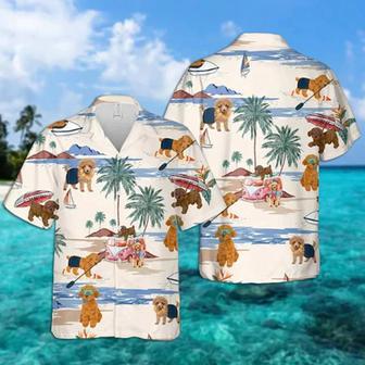 Toy Poodle Summer Beach Hawaiian Shirt, Hawaiian Shirts For Men Short Sleeve Aloha Beach Shirt Summer Gifts | Newhawaiianshirts UK