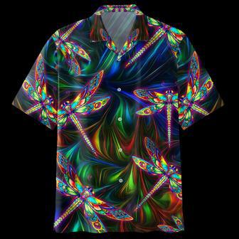 Trippy Colorful Dragonfly Psychedelic Hippie Hawaiian Shirt Summer Gifts | Newhawaiianshirts UK