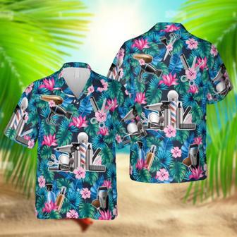 Tropical Barber Hawaiian Shirt, Vintage Reyn Spooner Summer Gifts | Newhawaiianshirts AU