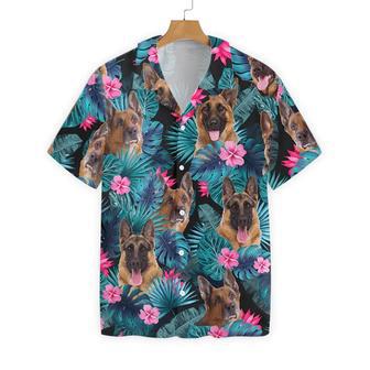 Tropical German Shepherd Dog Pattern Hawaiian Shirt Summer Gifts | Newhawaiianshirts