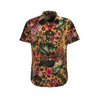 Tropical Leopard Skin Dachshund Hawaiian Shirt Summer Gifts | Newhawaiianshirts DE