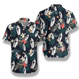 Tropical Pattern Bartender Hibiscus And Leaf Hawaiian Shirt Summer Gifts | Newhawaiianshirts AU