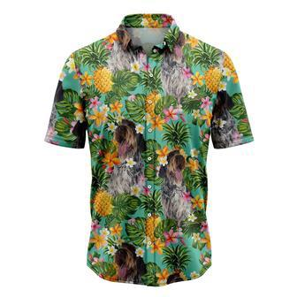 Tropical Pineapple Wirehaired Pointing Griffon Hawaii Shirt, Summer Hawaiian Shirts For Men Summer Gifts | Newhawaiianshirts UK