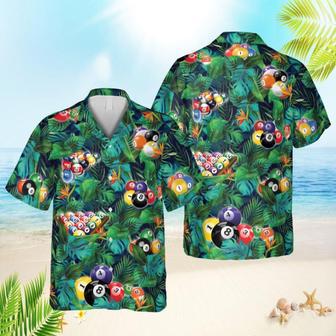 Tropical Plants Billards Green Hawaiian Shirt, Gift For Husband Summer Gifts | Newhawaiianshirts AU