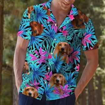 Tropical Redbone Coonhound Vintage Style Hawaiian Shirt Summer Gifts | Newhawaiianshirts DE