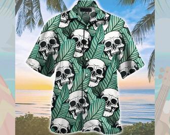 Tropical Skull Pattern Hawaiian Shirt, Skull Pattern Funny Hawaiian Shirt, Couples Matching Outfits For Holiday, Best Gifts For Men. Summer Gifts | Newhawaiianshirts DE