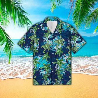 Turtle Flower Mandala Print Polyester Hawaiian Shirt Summer Gifts | Newhawaiianshirts