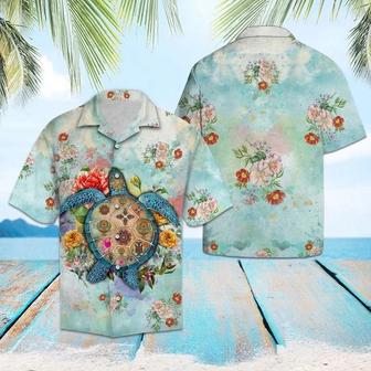 Turtle Flower Summer On Beach Hawaiian Shirt For Men And Women Summer Gifts | Newhawaiianshirts CA