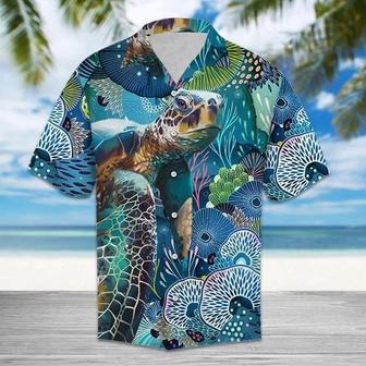 Turtle The Beauty Of Coral Hawaiian Shirt, Gift For Turtle Lovers Summer Gifts | Newhawaiianshirts