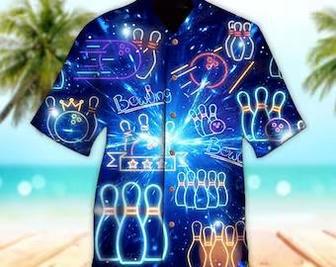 Unisex Bowling Hawaiian Shirt Strike Bowling Tropical Hawaiian Shirt, Aloha Hawaiian Shirt Short Sleeve Hawaiian Summer Gifts | Newhawaiianshirts DE