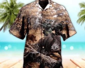 Unisex Fantasy Hunting Boar Hawaiian Shirt For Men, Aloha Hawaiian Shirt Short Sleeve Hawaiian Summer Gifts | Newhawaiianshirts UK