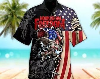 Unisex Hooked On Freedom Ocean Hawaiian Shirt Limited Edition, Aloha Hawaiian Shirt Short Sleeve Hawaiian Summer Gifts | Newhawaiianshirts CA