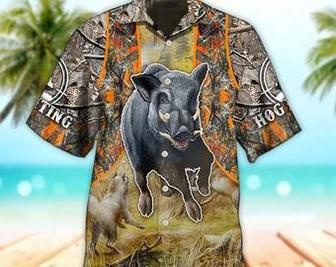 Unisex Hunting Hog Hunting Camo Hawaiian Shirt For Men, Aloha Hawaiian Shirt Short Sleeve Hawaiian Summer Gifts | Newhawaiianshirts UK