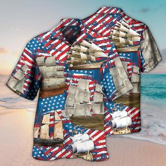 Unisex Sailing America Independence Day Hawaiian Shirts Summer Gifts | Newhawaiianshirts AU