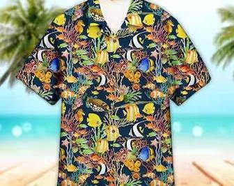 Unisex Tropical Sea Fish Pattern Hawaiian Shirt Limited Edition, Aloha Hawaiian Shirt Short Sleeve Hawaiian Summer Gifts | Newhawaiianshirts AU