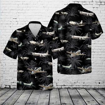 Us Navy Lockheed Orion Black Hawaiian Shirt, Short Sleeve Hawaiian Shirt For Men Summer Gifts | Newhawaiianshirts AU