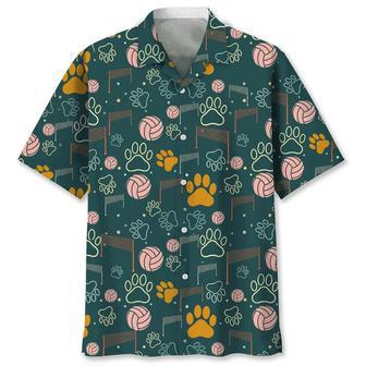 Volleyball And Dog Hawaiian Shirt Summer Gifts | Newhawaiianshirts UK