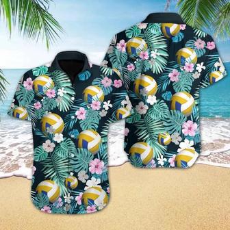 Volleyball Flower Tropical Jungle Hawaiian Shirt Summer Gifts | Newhawaiianshirts AU