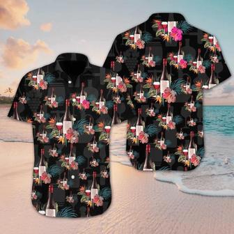 Wine Flower At Dark Night Hawaiian Shirt, Hawaiian Shirt For Men Summer Gifts | Newhawaiianshirts CA