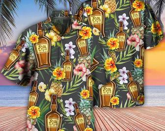 Wine Rum Drinking Tropical Art - Hawaiian Shirt , Tropical Beach Shirt Button Down Shirt, Funny Hawaiian Shirt, Best Gifts For Men. Summer Gifts | Newhawaiianshirts UK