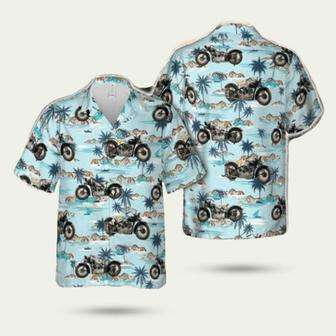 1939 Crocker Big Tank Motorcycle Coconut Trees Hawaiian Shirt | Newhawaiianshirts