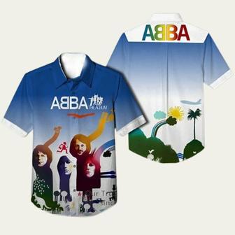 Abba The Album Blue Floral Hawaiian Shirt | Newhawaiianshirts