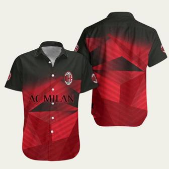 Ac Milan Black Red Hawaiian Hawaiian Shirt | Newhawaiianshirts DE