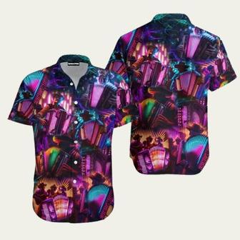 Accordion Player Accordion Neon Colorful Hawaiian Shirt | Newhawaiianshirts