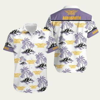 Aerosmith Logo Black Flip Flops And Combo Hawaiian Shirt | Newhawaiianshirts DE