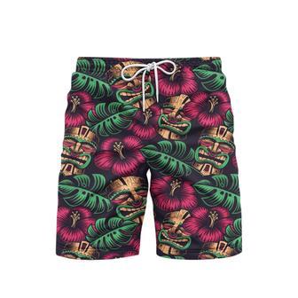 Aku Aku Mascaras Tiki Mask Beach Shorts For Men | Newhawaiianshirts