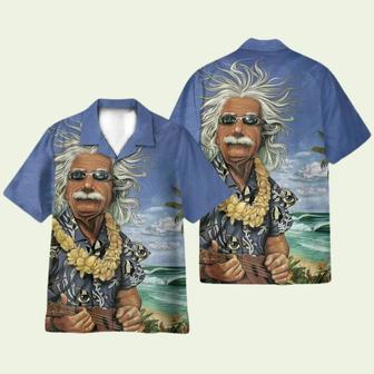 Albert Einstein Chilling On The Beach Hawaiian Shirt | Newhawaiianshirts