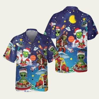 Aliens In Santa Costume Tropical Hawaiian Shirt | Newhawaiianshirts CA