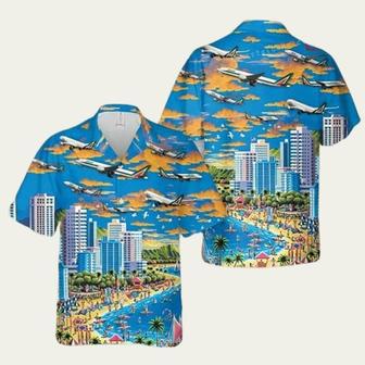 Alitalia Airbus Summer Hawaiian Shirt | Newhawaiianshirts UK