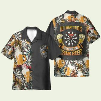 All I Want To Do Is Darts And Beer Hawaiian Shirt | Newhawaiianshirts DE